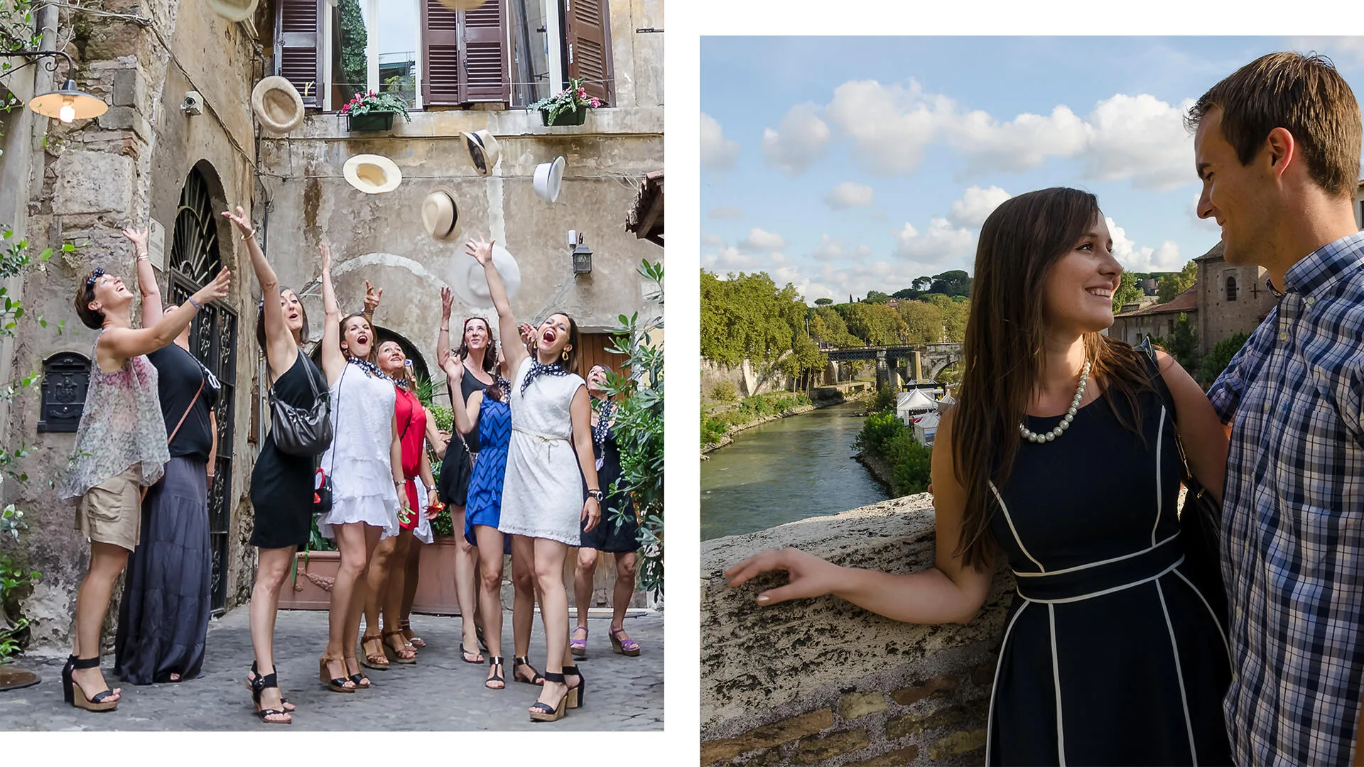 book photoshoot in Rome Trastevere and Tiber island